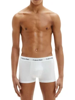 Lot de 3 Boxers courts en coton rouge uni avec une coupe fermée
