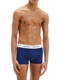 Lot de 3 Boxers courts en coton rouge uni avec une coupe fermée