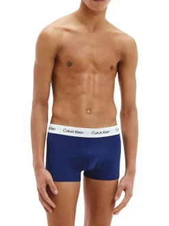 Lot de 3 Boxers courts en coton rouge uni avec une coupe fermée