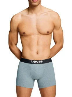Lot de 3 boxers courts gris et noir en coton avec ceinture élastiquée