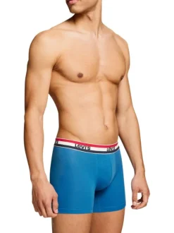 Lot de 3 boxers courts multicolores en coton avec ceinture élastiquée