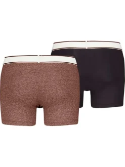 Lot de 2 boxers courts multicolores en coton avec ceinture élastiquée