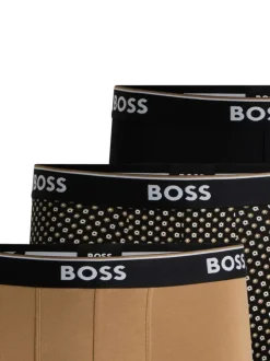 Lot de 3 Boxers en coton avec ceinture élastiquée avec la marque