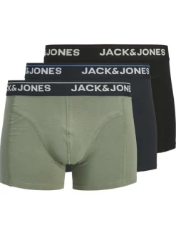Lot de 3 boxers en coton biologique multicolores pourvus du nom de la marque