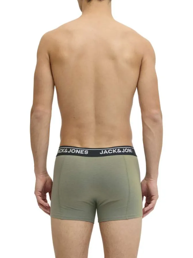 Lot de 3 boxers en coton biologique multicolores pourvus du nom de la marque