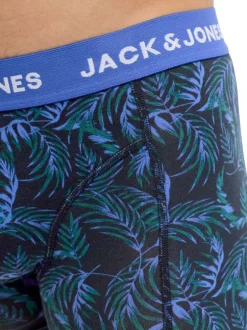 Lot de 3 boxers en coton biologique noirs pourvus du nom de la marque