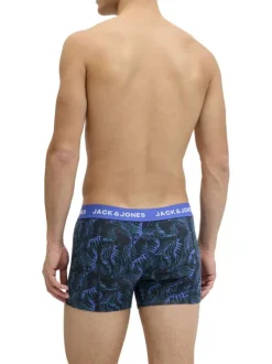Lot de 3 boxers en coton biologique noirs pourvus du nom de la marque