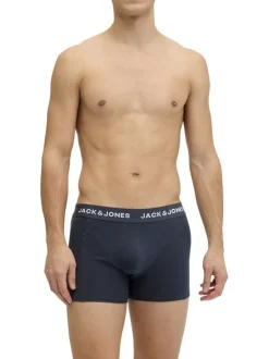 Lot de 3 boxers en coton biologique noirs pourvus du nom de la marque