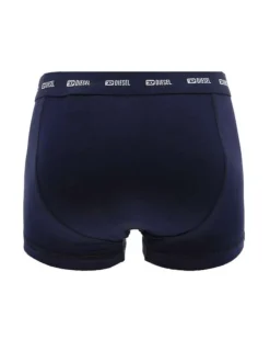 Lot de 3 boxers en coton marine et noir unis avec un imprimé camouflage