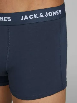 Lot de 3 Boxers en coton marine uni avec une coupe longue et nom iconique