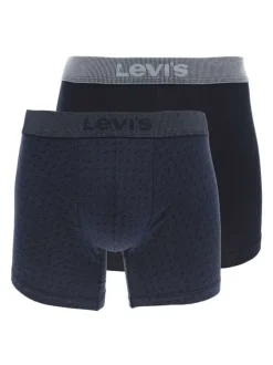 Lot de 2 boxers en coton mélangé classique multicolore uni avec une coupe fermée