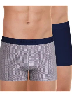 Lot de 2 Boxers en coton multicolores à imprimé et une coupe fermée