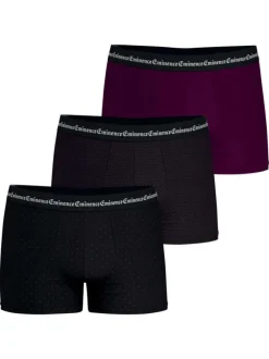 Lot de 3 boxers en coton multicolores à motifs avec le nom de la marque