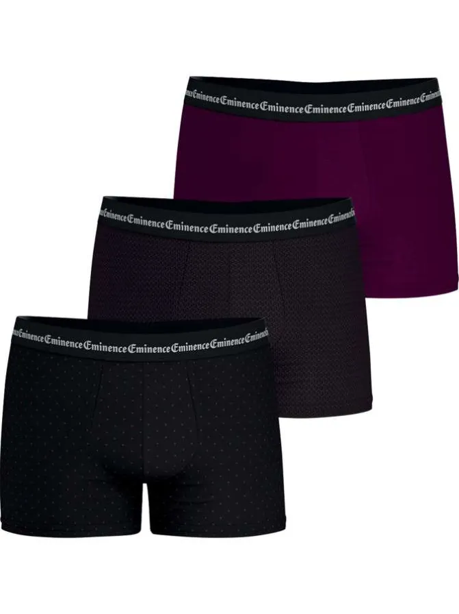 Lot de 3 boxers en coton multicolores à motifs avec le nom de la marque