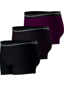Lot de 3 boxers en coton multicolores à motifs avec le nom de la marque