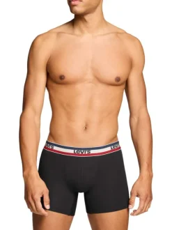 Lot de 2 boxers en coton multicolores pourvus de ceintures élastiquées