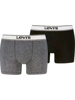 Lot de 2 boxers en coton multicolores pourvus de ceintures élastiquées