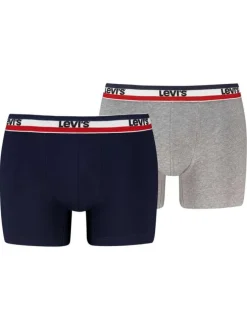 Lot de 2 boxers en coton multicolores pourvus de ceintures élastiquées