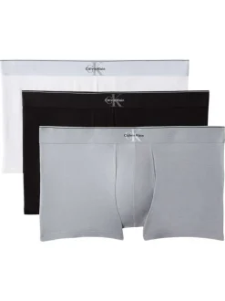 Lot de 3 boxers en coton multicolores pourvus d'une ceinture élastiquée