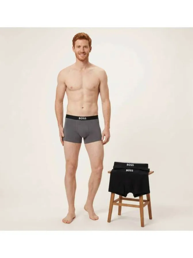 Lot de 3 boxers en coton multicolores pourvus d'une taille élastiquée