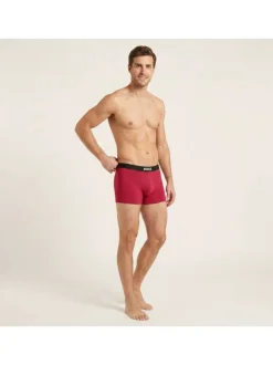 Lot de 3 boxers en coton multicolores pourvus d'une taille élastiquée
