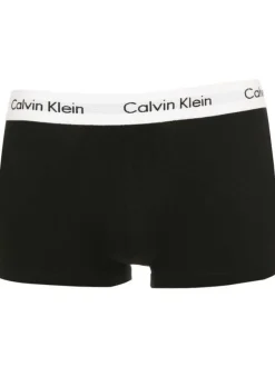 Lot de 3 Boxers en coton multicolores unis avec taille élastiquée et marque
