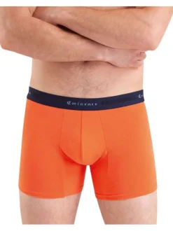 Lot de 2 boxers en coton multicolores unis avec une coupe fermée