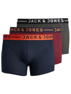 Lot de 3 Boxers en coton multicolores unis avec une coupe fermée