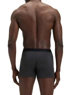 Lot de 3 boxers en coton multicolores unis avec une coupe longue