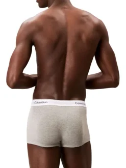 Lot de 3 boxers en coton multicolores unis courts avec le nom de la marque
