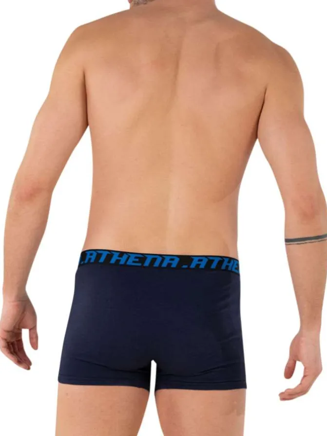 Lot de 4 boxers en coton multicolores unis pourvus d'une taille élastiquée