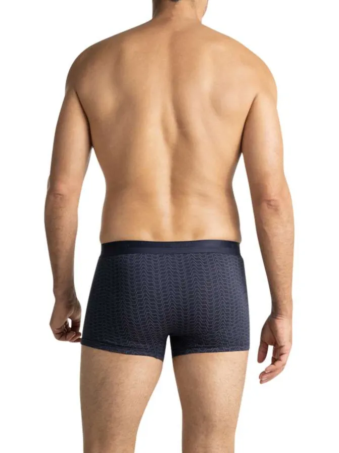 Lot de 3 boxers en coton multicolores unis pourvus du nom de la marque imprimé