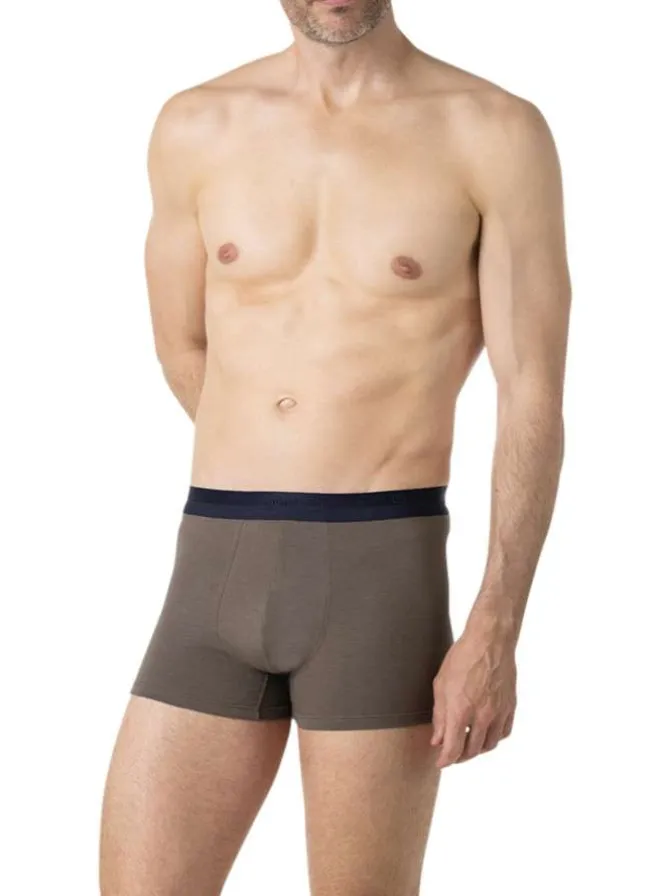 Lot de 3 boxers en coton multicolores unis pourvus du nom de la marque imprimé