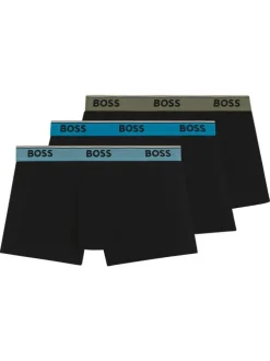 Lot de 3 boxers en coton multicolores unis à taille élastiquée