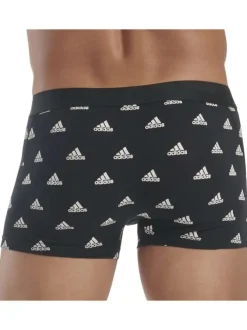 Lot de 3 Boxers en coton multicolore unis de couleur noir et rouge