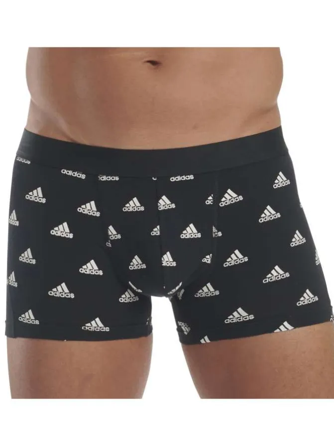 Lot de 3 Boxers en coton multicolore unis de couleur noir et rouge
