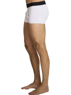 Lot de 3 boxers en coton noir et blanc pourvus d'une taille élastiquée
