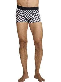 Lot de 3 boxers en coton noir et blanc pourvus d'une taille élastiquée