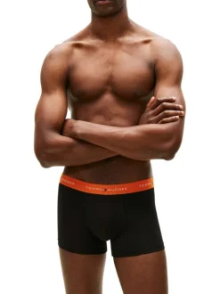 Lot de 3 boxers en coton noirs pourvus d'une taille élastiquée