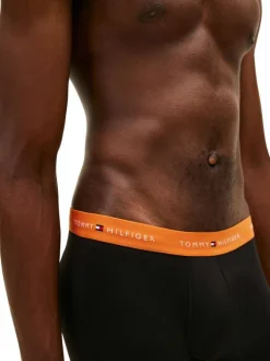 Lot de 3 boxers en coton noirs pourvus d'une taille élastiquée