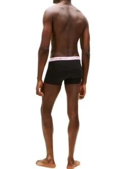 Lot de 3 boxers en coton noirs pourvus d'une taille élastiquée