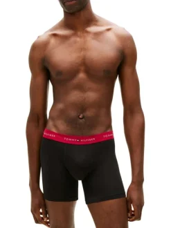 Lot de 3 boxers en coton noirs pourvus d'une taille élastiquée
