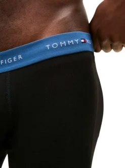 Lot de 3 boxers en coton noirs pourvus d'une taille élastiquée