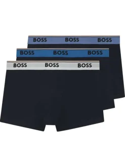 Lot de 3 boxers en coton noirs unis avec une taille élastiquée