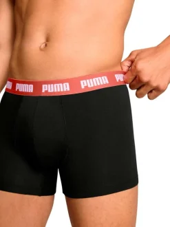 Lot de 3 boxers en coton noirs unis à ceintures de couleurs différentes