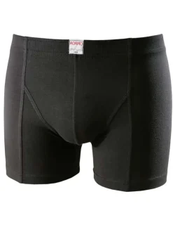 Lot de 2 Boxers en coton noirs unis à coupe fermée et taille élastiquée