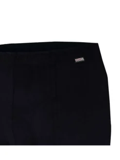 Lot de 2 Boxers en coton noirs unis à coupe longue et taille élastiquée