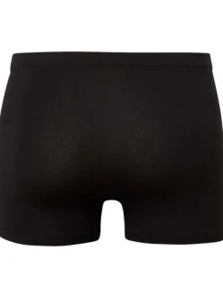 Lot de 3 boxers en coton noirs unis logotypés avec une coupe fermée