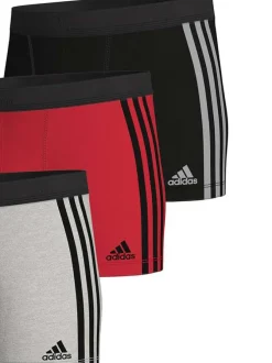 Lot de 3 Boxers en coton tricolore avec une coupe près du corps