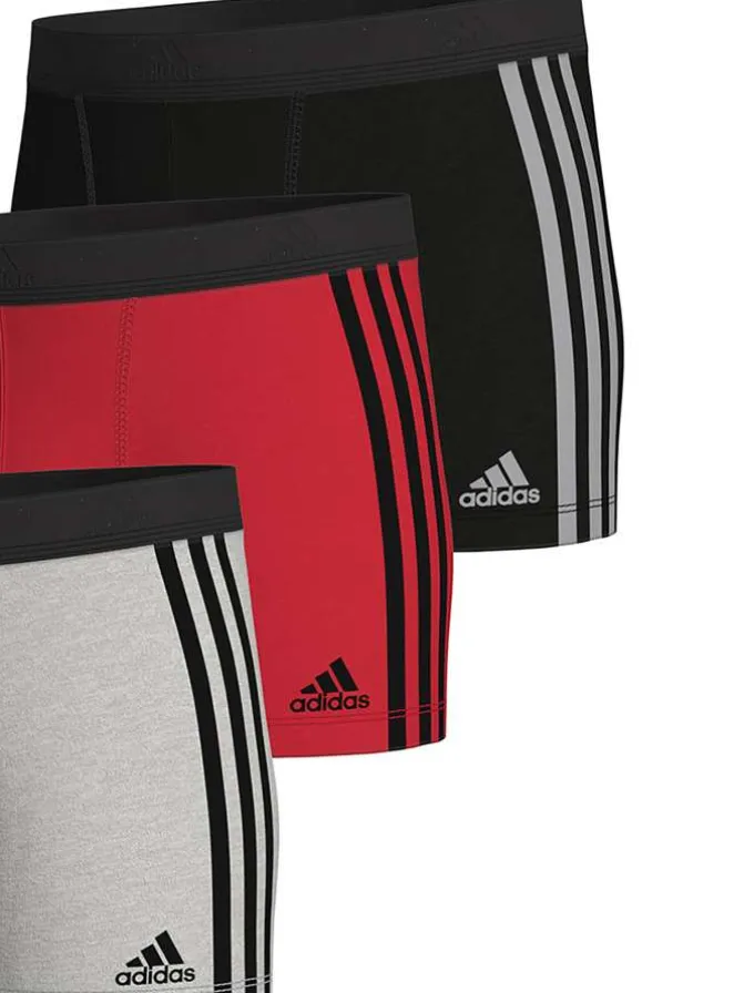 Lot de 3 Boxers en coton tricolore avec une coupe près du corps